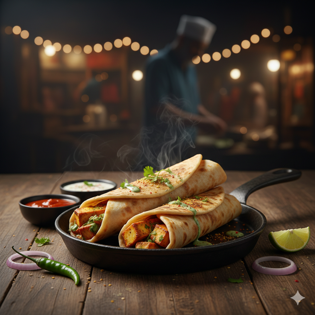 Paneer Tikka Kathi Roll